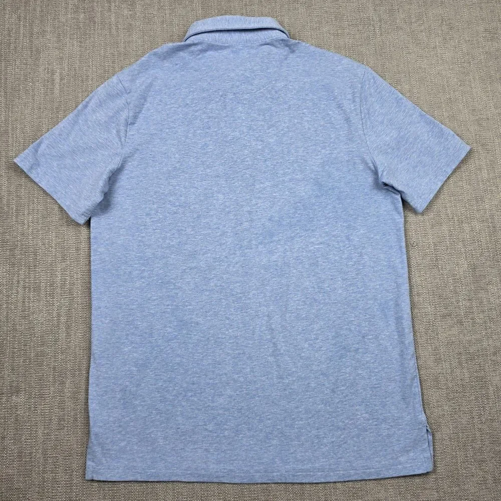 Polo Ralph Lauren Performance Polo Shirt Mens Small Blue Heather Pocket Classic